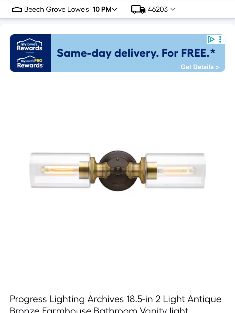 Antique Bronze & Brass 2-Light Bathroom Vanity Sconce with Clear Glass Shades